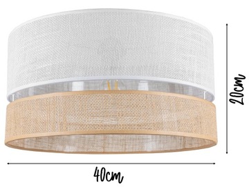 ПОТОЛОЧНЫЙ ПОДВЕСНОЙ СВЕТИЛЬНИК ЛЮСТРА Абажур СОВРЕМЕННЫЙ БОХО ДЖУТ БЕЛЫЙ БЕЖЕВЫЙ LED