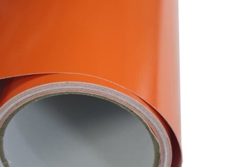 ОРАНЖЕВАЯ ФОЛЬГА ГЛЯНЦЕВАЯ ШПОН 50x150 см ПЛОТТЕР