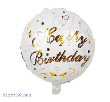 Balon Foliowy Urodzinowy Happy Birthday 45cm