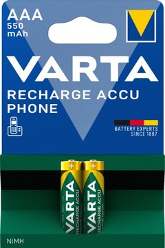 2x AKUMULATOR VARTA PHONE AAA 550 MAH