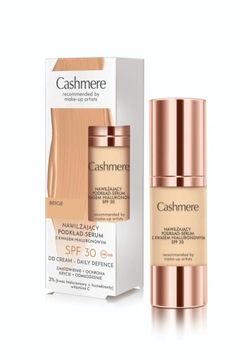 CASHMERE DD Nawilżający podkład serum z kwasem HA do twarzy SPF30 Beige