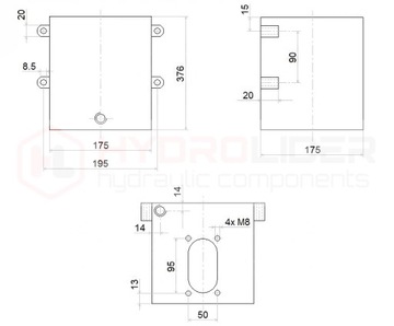 ДВУХСТОРОННИЙ ГИДРАВЛИЧЕСКИЙ РУЧНОЙ НАСОС 12см3 С БАКОМ 10Л БАДЕСТНОСТЬ