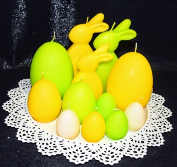 Свеча для пасхального яйца 9 см матовая желтая