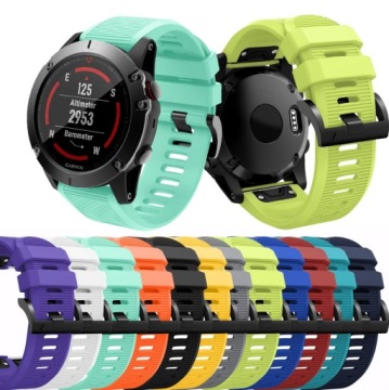 ЧЕРНЫЙ Быстрый силиконовый ремешок для Garmin FENIX 5X PLUS