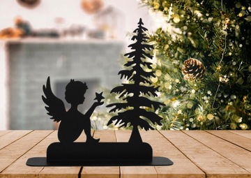 РОЖДЕСТВЕНСКАЯ ЕЛКА из металла ЛОФТ, украшение РОЖДЕСТВЕНСКИЙ АНГЕЛ