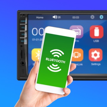 Vordon HT-800 Jersey Radio samochodowe 2DIN MP3 Mirrorlink Bluetooth LCD 7'