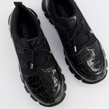Venezia 22036 501 BLACK czarny r.39 sneakersy