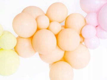 Balony pastelowe pomarańczowe brzoskwinia pudrowe