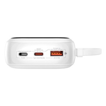 BASEUS FAST POWER BANK 20000 мАч, 22,5 Вт POWERBANK СО ВСТРОЕННЫМ КАБЕЛЕМ USB-C