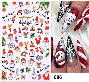 NAKLEJKI NA PAZNOKCIE SAMOPRZYLEPNE 3D