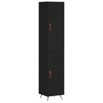 vidaXL Высокий шкаф Черный 34,5x34x180 см Материал дерева