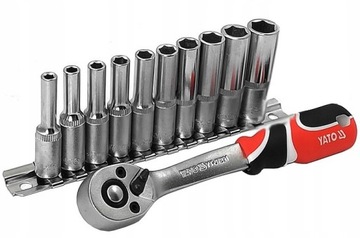 YATO - GRZECHOTKA + NASADKI DŁUGIE 1/4'' 4-13mm