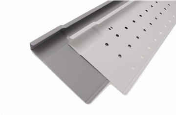 Металлический боковик для ящиков GTV MODERN BOX, квадратный, высокий, L300 мм, серый