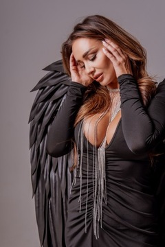 Black Wings 180 см Крылья ангела сердце для фотосессий