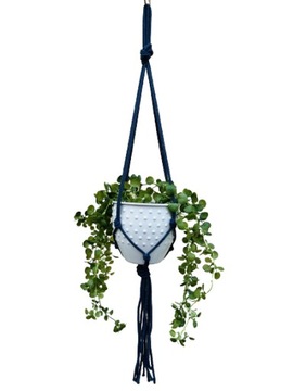 Kwietnik wiszący makrama ze sznurka boho JEANS