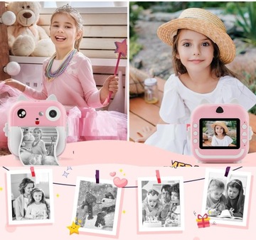 DRUKUŚ ЦИФРОВАЯ ЖК-КАМЕРА МГНОВЕННОГО СОХРАНЕНИЯ С ПРИНТЕРОМ ДЛЯ ДЕТСКИХ ИГРОВЫХ РОЛИКОВ