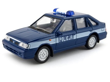 Polonez Caro Plus Welly policja niebieski 1:43