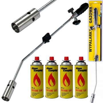 ТЕПЛОВАЯ ГОРЕЛКА ТЕПЛОВАЯ ГОРЕЛКА ГРИЛЬ ДЛЯ ГАЗОВЫХ КАРТРИДЖЕЙ + 4 КАРТРИДЖА