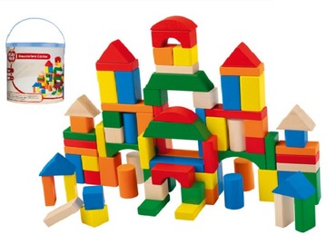 ZESTAW KLOCKÓW NIEMIECKA JAKOŚĆ DREWNO 80 ELE