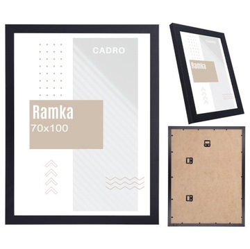 Рамка 70х100 Рамка для фото Рамка В1 черная Рамка МДФ большая 100х70 см CADRO