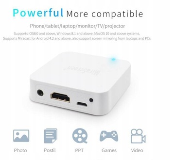 Горячие продажи Mirascreen Автомобильный беспроводной Wi-Fi экран HDTV