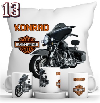НАБОР HARLEY DAVIDSON КРУЖКА + ПОДУШКА + ИМЯ