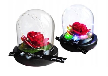 Вечная роза Светодиодный купольный декоративный цветочный ящик