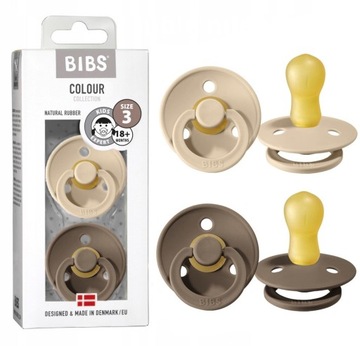 Bibs Uspokajający Smoczek Hevea 18+ Kauczuk 2Pak