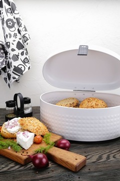 СОВРЕМЕННЫЙ ЭЛЕГАНТНЫЙ КОНТЕЙНЕР ДЛЯ ХЛЕБА ДИЗАЙН БЕЛЫЙ