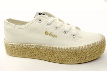 LEE COOPER 2410L TRAMPKI damskie tenisówki BIAŁE espadryle r. 38