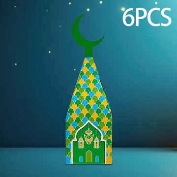 6шт коробка конфет Ид Рамадан легкие подарочные пакеты Рамадан Pr