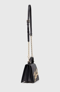 Karl Lagerfeld torebka skórzana kolor czarny 240W3003