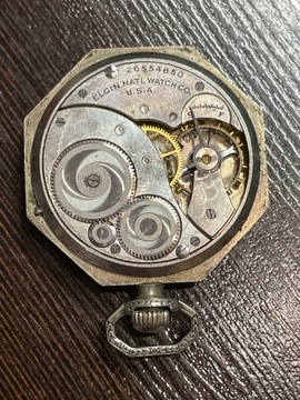 Старинные позолоченные карманные часы ELGIN.