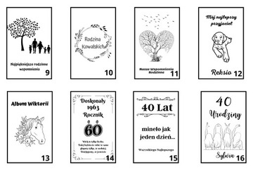 Album Drewniany Grawer z Pergaminem różne wzory DZIEŃ MATKI UPOMINEK