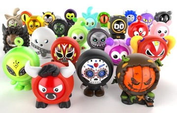 Фигурка Coolballs - 6 шариков + 6 вещей - синяя тотемная коробка