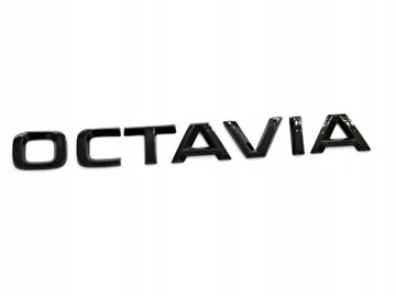 NAPIS EMBLEMAT SKODA OCTAVIA NA KLAPĘ CZARNY