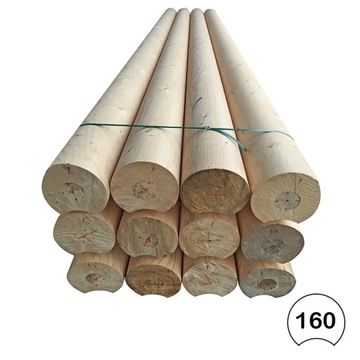 BAL DREWNIANY TOCZONY 160MM, BALE NA DOM