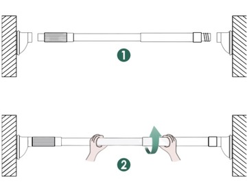 ВЫДВИЖНАЯ КАРДИНА ДЛЯ ОДЕЖДЫ КАРДИНА ДЛЯ ШТОР 50-80 СМ ДИАМЕТР. 25