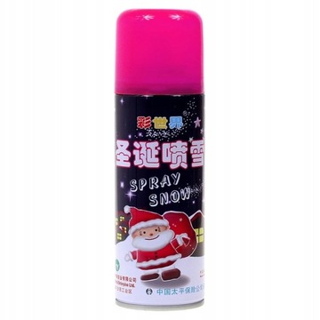ŚNIEG W SPRAYU RÓŻOWY DO CHOINKI OKIEN STROIKÓW ZDOBIEŃ 210ML