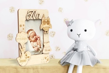 Опознавательная фоторамка, подарок на крещение, гравировка