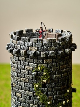 Башня, каменная башня, ролевые боевые игры, диорама