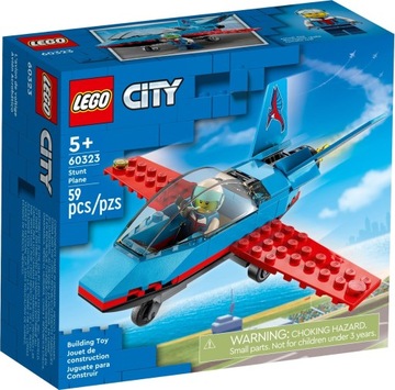 LEGO 60323 CITY SAMOLOT KASKADERSKI AKROBACJE