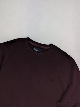 Fred Perry Bordowa bluza M logo