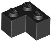 Lego klocek 2x2 Narożnik CZARNY x 10 sztuk - 2357