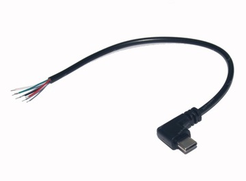 РАЗЪЕМ USB-C С 4-КОНТАКТНЫМ КАБЕЛЕМ, 30 СМ, питание + данные, 22AWG, 5 В/3 А