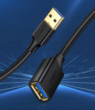 КАБЕЛЬ-УДЛИНИТЕЛЬ UЗЕЛЕНЫЙ USB-A К USB A 3.0 5 ГБ/С 2М