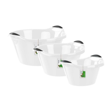 Zestaw misek okrągłych 37cm 41cm i 55cm białe