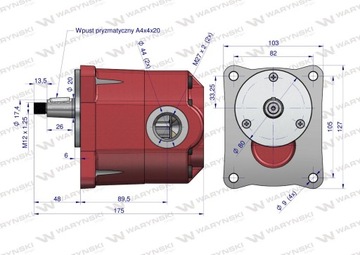 Pompa hydrauliczna zębata do Bizon Z-050 stary typ