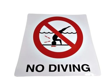 TABLICA AMERYKAŃSKA NO DIVING OZDOBA BARBER SHOP