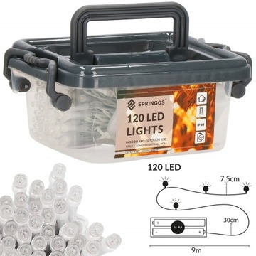 120-светодиодные елочные гирлянды, НАРУЖНЫЕ, ИНТЕРЬЕРНЫЕ, ТЁПЛЫЙ БЕЛЫЙ, ПУЛЬТ ДИСТАНЦИОННОГО УПРАВЛЕНИЯ АККУМУЛЯТОР-АККУМУЛЯТОР